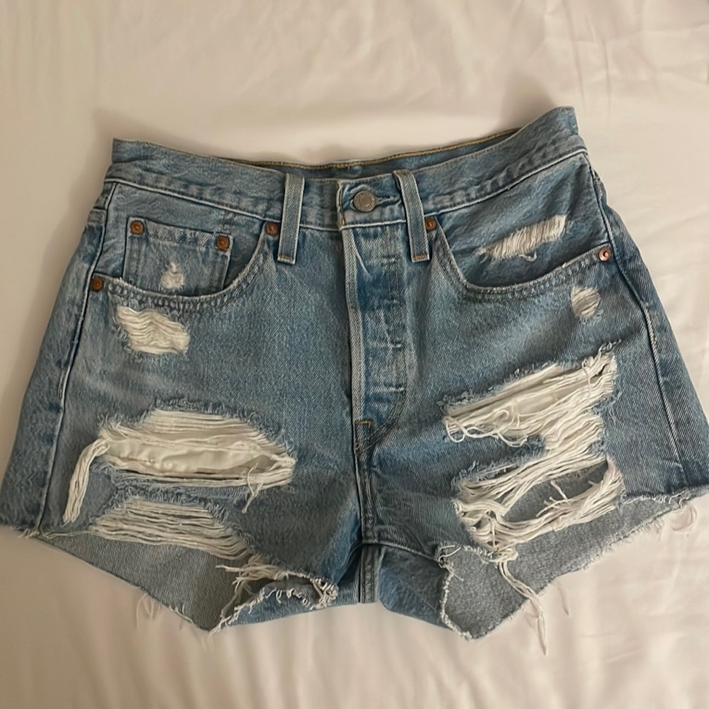 Levi’s 501 Distressed Denim Shorts